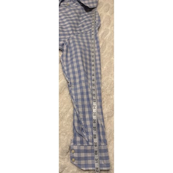 TD Thomas Dean Men's Button-Down Casual Shirt Check Pattern Cotton Size L (READ) - Picture 14 of 16